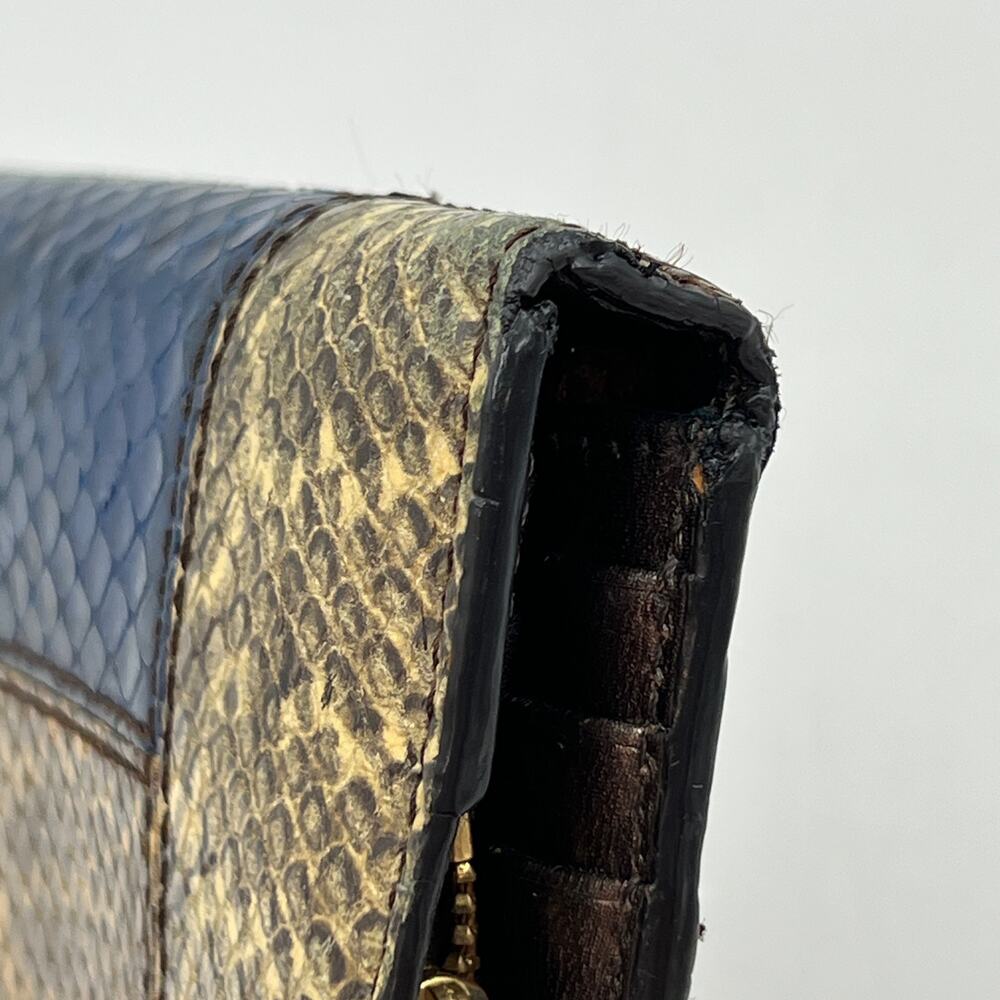 Henri Bendel Patchwork Snake Embossed Leather Wal… - image 8